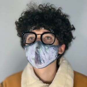 Tie Dye reusable Face Mask Black Ice Set